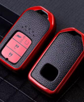 Leather or Silicon TPU Car Smart Key Cover Case Fob for Honda CRV Accord Civic Vezel XRV URV HRV Pilot Fit Freed Key Protector Holder Shell