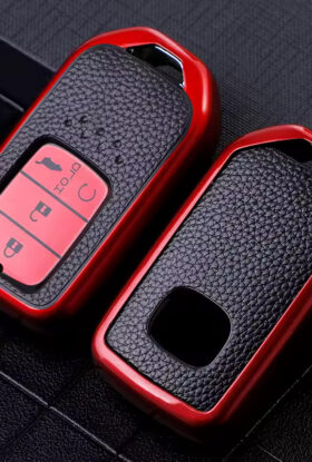 Leather or Silicon TPU Car Smart Key Cover Case Fob for Honda CRV Accord Civic Vezel XRV URV HRV Pilot Fit Freed Key Protector Holder Shell